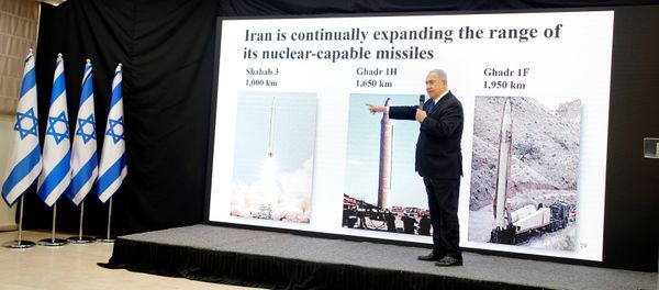 Israeli Prime minister Benjamin Netanyahu speaks during a news conference at the Ministry of Defence in Tel Aviv, Israel, April 30, 2018 Israeli Prime minister Benjamin Netanyahu speaks during a news conference at the Ministry of Defence in Tel Aviv, Israel, April 30, 2018 - Sputnik International