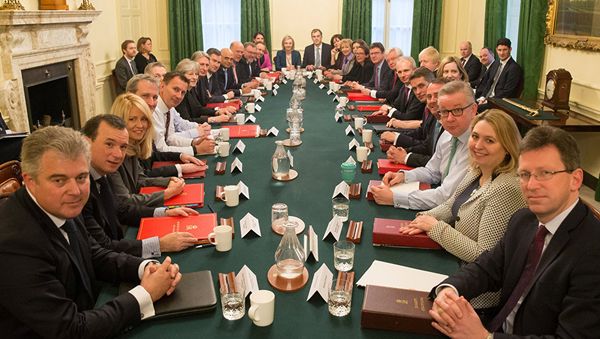 Britain's Prime Minister Theresa May leads her first cabinet meeting of the new year following a reshuffle at 10 Downing Street, London January 9, 2018 - Sputnik International