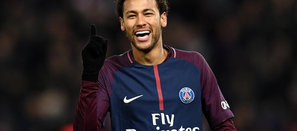 (FILES) In this file photo taken on January 27, 2018 Paris Saint-Germain's Brazilian forward Neymar reacts during the French L1 football match between Paris Saint-Germain (PSG) and Montpellier (MHSC) at the Parc des Princes stadium in Paris (FILES) In this file photo taken on January 27, 2018 Paris Saint-Germain's Brazilian forward Neymar reacts during the French L1 football match between Paris Saint-Germain (PSG) and Montpellier (MHSC) at the Parc des Princes stadium in Paris - Sputnik International