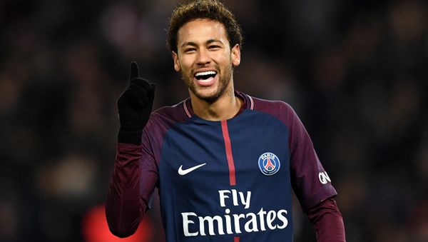 (FILES) In this file photo taken on January 27, 2018 Paris Saint-Germain's Brazilian forward Neymar reacts during the French L1 football match between Paris Saint-Germain (PSG) and Montpellier (MHSC) at the Parc des Princes stadium in Paris (FILES) In this file photo taken on January 27, 2018 Paris Saint-Germain's Brazilian forward Neymar reacts during the French L1 football match between Paris Saint-Germain (PSG) and Montpellier (MHSC) at the Parc des Princes stadium in Paris - Sputnik International