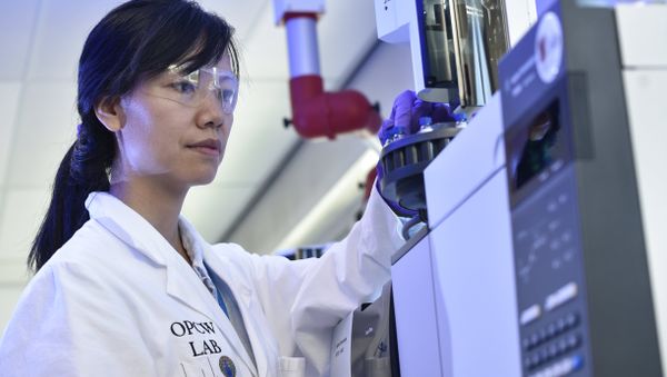 A laboratory technician controls a test vial at the OPCW (The Organisation for the Prohibition of Chemical Weapons) headquarters in the Hague, The Netherlands, on April 20, 2017 - Sputnik International
