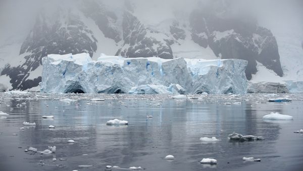 An iceberg floats in Andvord Bay, Antarctica, February 14, 2018 An iceberg floats in Andvord Bay, Antarctica, February 14, 2018 - Sputnik International