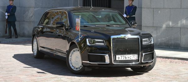 Aurus limousine of the President of the Russian Federation motorcade, part of the Cortege project Aurus limousine of the President of the Russian Federation motorcade, part of the Cortege project - Sputnik International