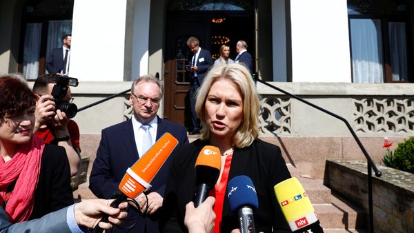 Minister President of the state of Mecklenburg-West Pomerania, Manuela Schwesig, addresses the media before a meeting of leaders of East German federal states in Bad Schmiedeberg, Germany, April 18, 2018 Minister President of the state of Mecklenburg-West Pomerania, Manuela Schwesig, addresses the media before a meeting of leaders of East German federal states in Bad Schmiedeberg, Germany, April 18, 2018 - Sputnik International