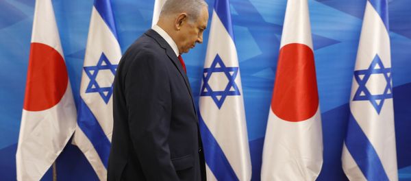 Israeli Prime Minister Benjamin Netanyahu ahed of his meeting with Japanese Prime Minister Shinzo Abe, at the Prime Minister's Office in Jerusalem Wednesday, May 2, 2018. Israeli Prime Minister Benjamin Netanyahu ahed of his meeting with Japanese Prime Minister Shinzo Abe, at the Prime Minister's Office in Jerusalem Wednesday, May 2, 2018. - Sputnik International
