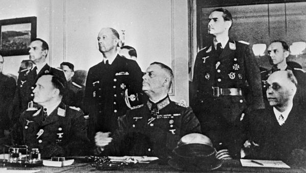 German delegation at the signing of the German instrument of surrender. May 8, 1945. Berlin German delegation at the signing of the German instrument of surrender. May 8, 1945. Berlin - Sputnik International