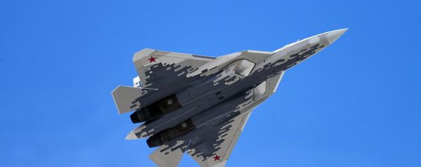 The multipurpose fighter of the fifth generation SU-57 on the military parade devoted to the 73rd anniversary of the victory in the Great Patriotic War of 1941-1945 The multipurpose fighter of the fifth generation SU-57 on the military parade devoted to the 73rd anniversary of the victory in the Great Patriotic War of 1941-1945 - Sputnik International