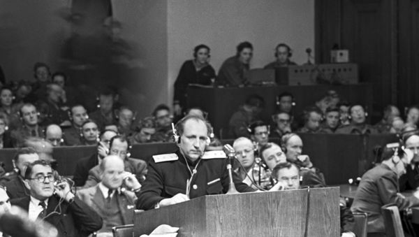 Lieutenant General Rudenko, chief prosecutor on behalf of the USSR, at the Nuremberg Trials. World War II, 1941-1945 - Sputnik International