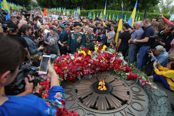 Participants of the action An immortal regiment in Kiev - Sputnik International