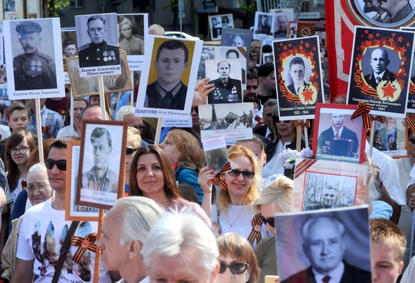 Participants of the action An immortal regiment in Minsk - Sputnik International