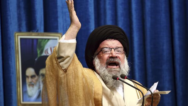 Iranian senior cleric Ahmad Khatami delivers his sermon during Friday prayer ceremony in Tehran, Iran, Friday, Jan. 5, 2018 Iranian senior cleric Ahmad Khatami delivers his sermon during Friday prayer ceremony in Tehran, Iran, Friday, Jan. 5, 2018 - Sputnik International
