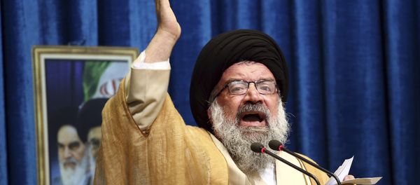 Iranian senior cleric Ahmad Khatami delivers his sermon during Friday prayer ceremony in Tehran, Iran, Friday, Jan. 5, 2018 - Sputnik International