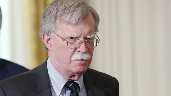 National security adviser John Bolton arrives for a joint news conference between U.S. President Donald Trump and Germany's Chancellor Angela Merkel in the East Room of the White House in Washington, U.S., April 27, 2018 National security adviser John Bolton arrives for a joint news conference between U.S. President Donald Trump and Germany's Chancellor Angela Merkel in the East Room of the White House in Washington, U.S., April 27, 2018 - Sputnik International