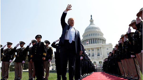 US President Donald Trump arrives to give remarks at the 37th Annual National Peace Officers’ Memorial Service at the US Capitol in Washington, US, May 15, 2018 US President Donald Trump arrives to give remarks at the 37th Annual National Peace Officers’ Memorial Service at the US Capitol in Washington, US, May 15, 2018 - Sputnik International