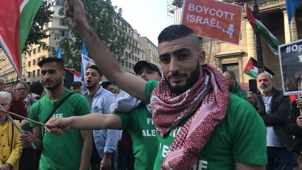 Demonstrators gather in Paris to protest Gaza violence - Sputnik International