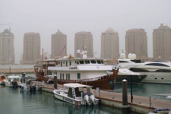 Yachts at Pearl-Qatarin, an artificial island in Doha, Qatar. Yachts at Pearl-Qatarin, an artificial island in Doha, Qatar. - Sputnik International