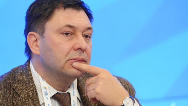 RIA Novosti Ukraine's Editor-in-Chief Kirill Vyshinsky at the 2015 Forum of European and Asian Media (photo from archieve). Kirill Vyshinsky was arrested by the Ukrainian Security Service in Kiev RIA Novosti Ukraine's Editor-in-Chief Kirill Vyshinsky at the 2015 Forum of European and Asian Media (photo from archieve). Kirill Vyshinsky was arrested by the Ukrainian Security Service in Kiev - Sputnik International