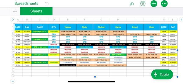 World Cup organization spreadsheet World Cup organization spreadsheet - Sputnik International