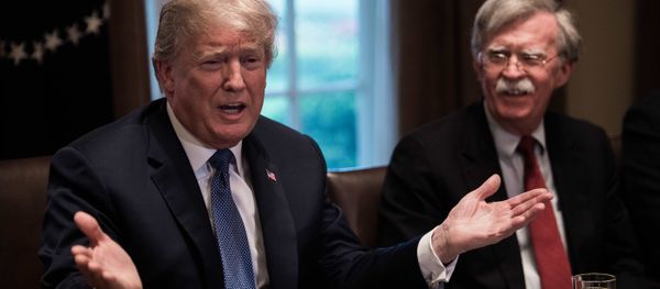 US President Donald Trump speaks during a meeting with senior military leaders at the White House in Washington, DC, on April 9, 2018 - Sputnik International