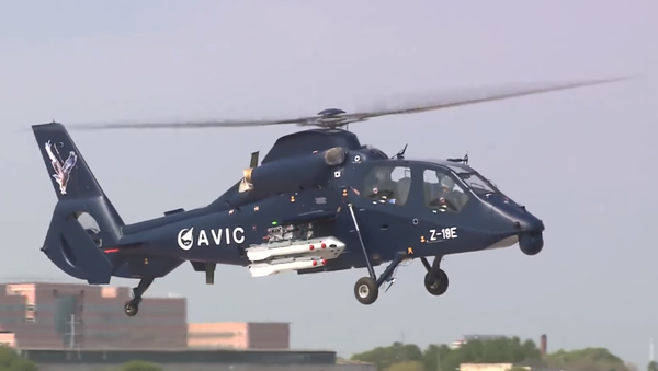 China's Z-19E multirole reconnaissance/attack helicopter makes its maiden flight in May, 2017. - Sputnik International