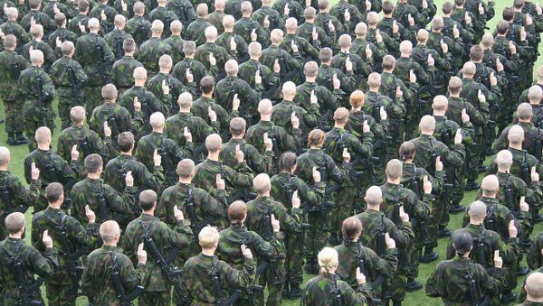 Finnish conscripts giving their military oath Finnish conscripts giving their military oath - Sputnik International
