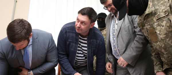 Journalist Kirill Vyshinsky, the director of Russian state news agency RIA Novosti Ukraine, attends a preliminary court hearing in Kherson, Ukraine May 17, 2018 - Sputnik International