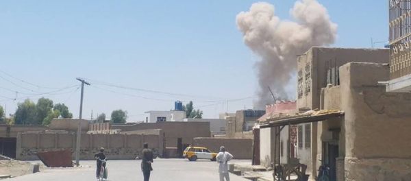 A cloud of smoke is seen after an explosion in Kandahar, Afghanistan May 22, 2018 in this picture obtained from social media - Sputnik International