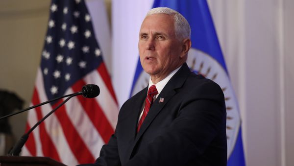 U.S. Vice President Mike Pence addresses the Organization of American States at the OAS headquarters in Washington, U.S. May 7, 2018 - Sputnik International