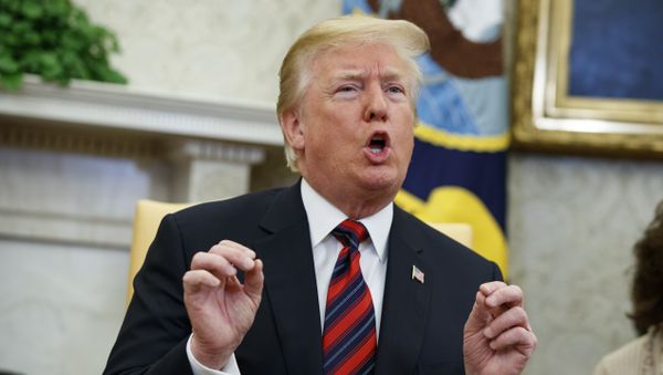 President Donald Trump speaks during a meeting with South Korean President Moon Jae-In in the Oval Office of the White House, Tuesday, May 22, 2018, in Washington President Donald Trump speaks during a meeting with South Korean President Moon Jae-In in the Oval Office of the White House, Tuesday, May 22, 2018, in Washington - Sputnik International