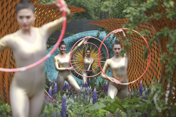 Dancers at Chelsea flower show in London Dancers at Chelsea flower show in London - Sputnik International