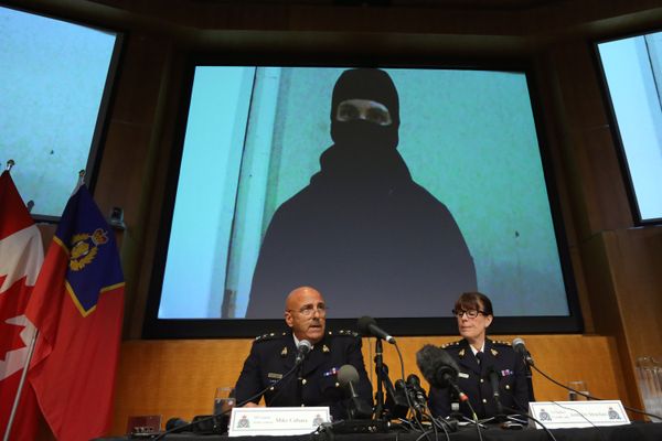 Royal Canadian Mounted Police (RCMP) Assistant Commissioner Mike Cabana and Assistant Commander for Ontario, Jennifer Strach speak during a press conference at the RCMP National Headquarters in Ottawa, Ontario August 11, 2016. A Canadian man who had pledged allegiance to the Islamic State group in a video was shot dead in a taxi after setting off an explosive device, police said Thursday. Aaron Driver, 24, was killed on Wednesday after a tip to Canadian authorities from the US Federal Bureau of Investigation (FBI), who had intercepted the video, the Royal Canadian Mounted Police told a press conference Royal Canadian Mounted Police (RCMP) Assistant Commissioner Mike Cabana and Assistant Commander for Ontario, Jennifer Strach speak during a press conference at the RCMP National Headquarters in Ottawa, Ontario August 11, 2016. A Canadian man who had pledged allegiance to the Islamic State group in a video was shot dead in a taxi after setting off an explosive device, police said Thursday. Aaron Driver, 24, was killed on Wednesday after a tip to Canadian authorities from the US Federal Bureau of Investigation (FBI), who had intercepted the video, the Royal Canadian Mounted Police told a press conference - Sputnik International