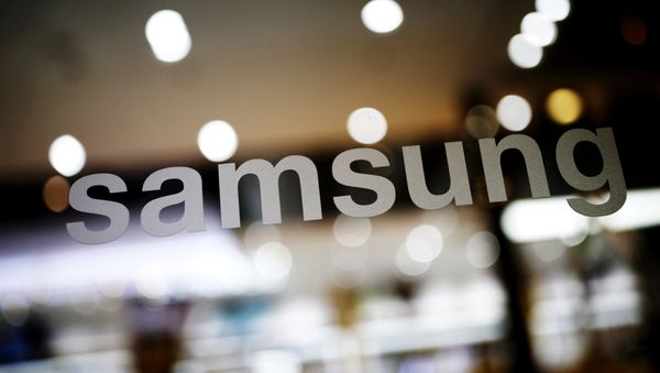 The logo of Samsung Electronic is seen at its headquarters in Seoul, South Korea, in this file photo taken on April 4, 2016. - Sputnik International