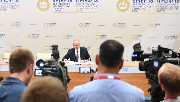 Advisor to the President of Russia, Deputy Chair of the Organizational Committee, Executive Secretary Anton Kobyakov during the final press conference of the St. Petersburg International Economic Forum - Sputnik International