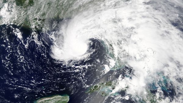 Subtropical Storm Alberto is pictured nearing the Florida Panhandle in this May 27, 2018 NASA handout photo - Sputnik International