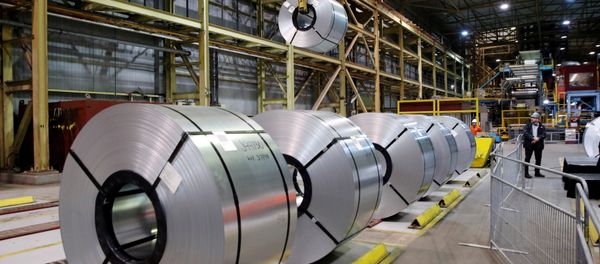 Rolled up steel sits in the ArcelorMittal Dofasco steel plant in Hamilton, Ontario, Canada, March 13, 2018 - Sputnik International