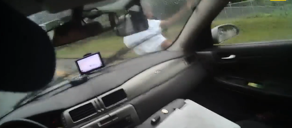 Bodycam footage shows an officer with Georgia's Athens-Clarke County Police Department ram a suspect with his police cruiser. Bodycam footage shows an officer with Georgia's Athens-Clarke County Police Department ram a suspect with his police cruiser. - Sputnik International