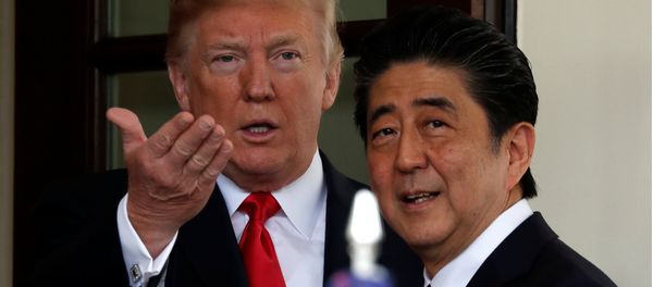 U.S. President Donald Trump welcomes Japanese Prime Minister Shinzo Abe at the White House in Washington, U.S., June 7, 2018 U.S. President Donald Trump welcomes Japanese Prime Minister Shinzo Abe at the White House in Washington, U.S., June 7, 2018 - Sputnik International
