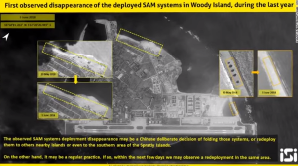 Photos taken by ImageSat International show disappearance of China's missile systems on Woody Island. Photos taken by ImageSat International show disappearance of China's missile systems on Woody Island. - Sputnik International