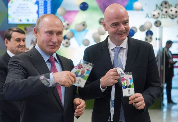 Russian President Vladimir Putin and FIFA president Gianni Infantino Russian President Vladimir Putin and FIFA president Gianni Infantino - Sputnik International