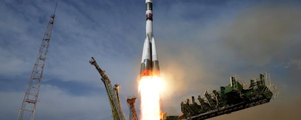 The launch of Soyuz-FG carrier rocket with Soyuz MS-09 manned spacecraft from the launch table of launch pad No.1, Gagarin's Start, at Baikonur space center - Sputnik International