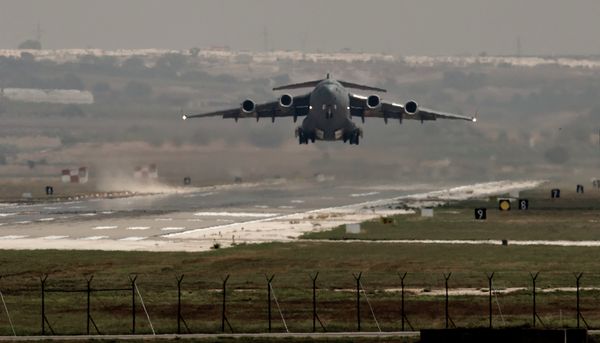 A US Air Force plane takes off from the Incirlik airbase, southern Turkey, Sunday, Sept. 1, 2013. A US Air Force plane takes off from the Incirlik airbase, southern Turkey, Sunday, Sept. 1, 2013. - Sputnik International
