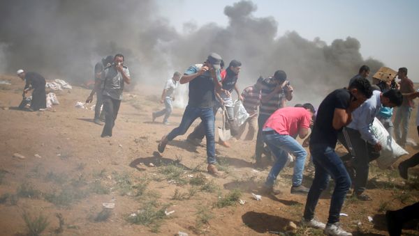 Protestas en la frontera entre Israel y la Franja de Gaza - Sputnik International