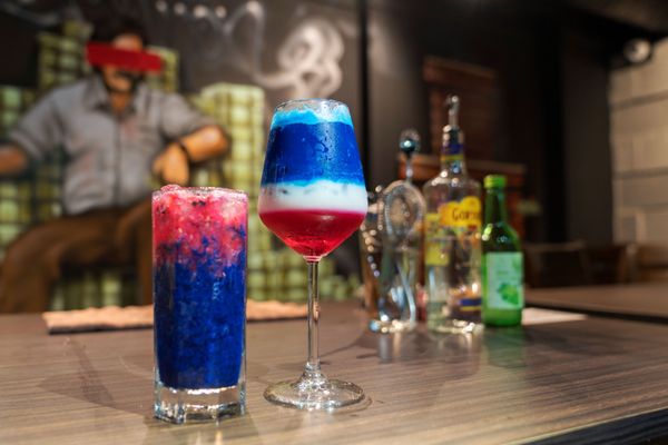 Donald Trump and Kim Jong-un themed cocktails in Singapore in June 2018 - Sputnik International