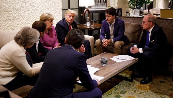 Canada's Prime Minister Justin Trudeau and G7 leaders hold meeting in Charlevoix - Sputnik International