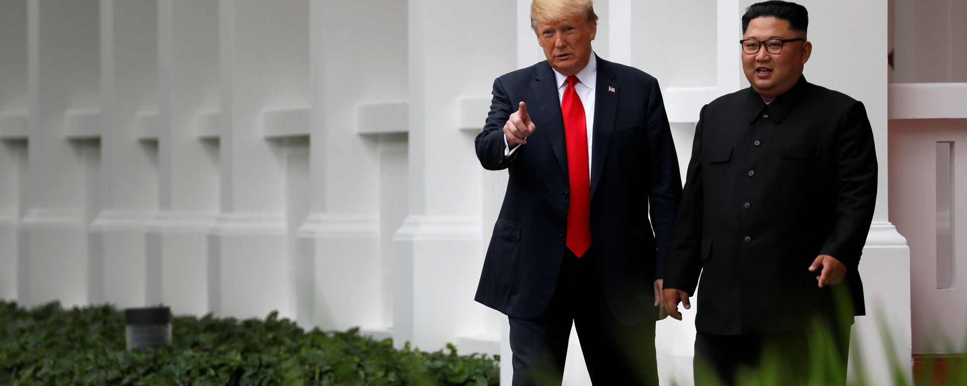 El presidente de EEUU, Donald Trump y el líder norcoreano Kim Jong-un - Sputnik International, 1920, 12.06.2018