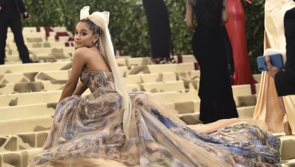 Ariana Grande attends The Metropolitan Museum of Art's Costume Institute benefit gala celebrating the opening of the Heavenly Bodies: Fashion and the Catholic Imagination exhibition on Monday, May 7, 2018, in New York - Sputnik International