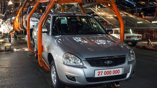 Lada Priora car on the assembly line at OJSC AvtoVAZ factory in Togliatti. File photo - Sputnik International