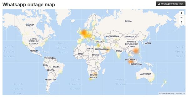 Whatsapp outage map - Sputnik International
