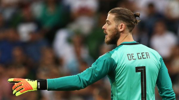 Spain's goalkeeper David de Gea points during a friendly match between Tunisia's and Spain's national soccer teams ahead of the World Cup in Krasnodar, Russia, June 9, 2018 - Sputnik International