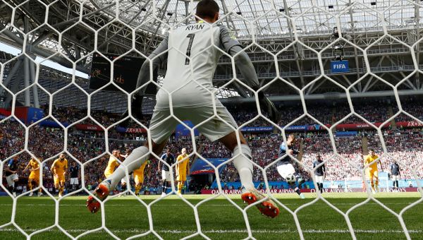 Soccer Football - World Cup - Group C - France vs Australia - Kazan Arena, Kazan, Russia - June 16, 2018 France's Antoine Griezmann scores their first goal from a penalty Soccer Football - World Cup - Group C - France vs Australia - Kazan Arena, Kazan, Russia - June 16, 2018 France's Antoine Griezmann scores their first goal from a penalty - Sputnik International